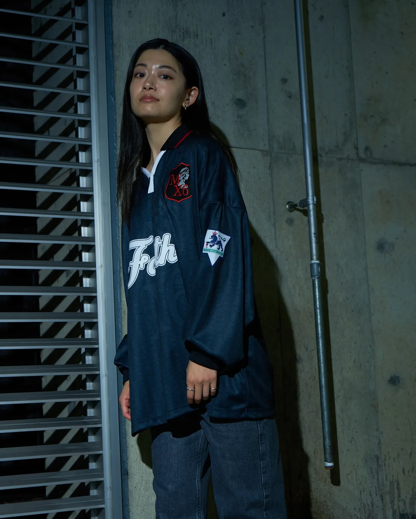 SAINT M×××××× SOCCER SHIRT 'FAITH'/BLK FAITH Football Long Sleeve Black S-XL This design has a lot of craftsmanship Digital fabric printing/front positioning printing laser cutting Offset printing + flocking printing + embossing Imported Behringer machine embroidery Flat machine collar + cuffs Genuine consistent main mark/wash mark/cherub mark